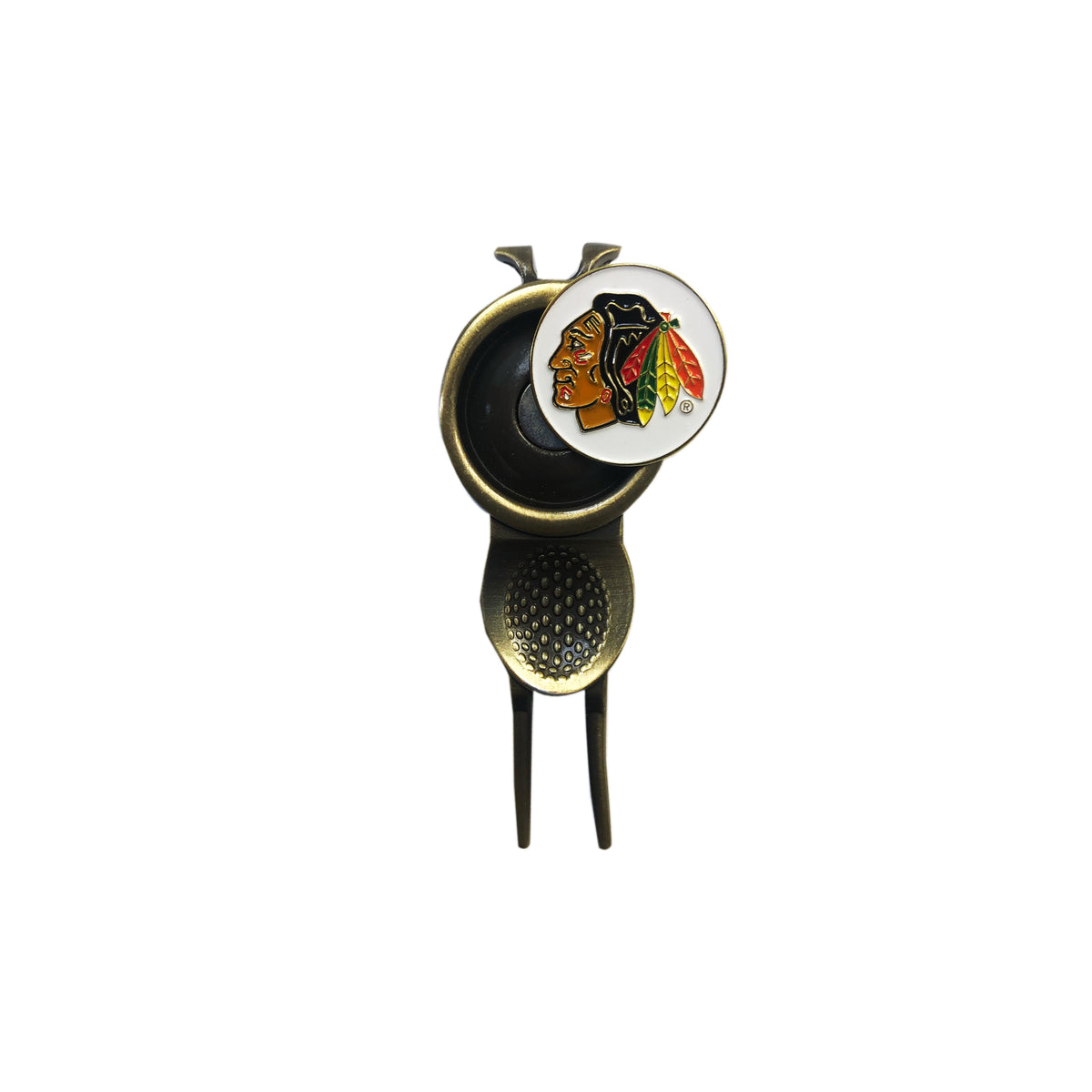 Brass Divot Tool w/Ball Marker Chicago Blackhawks