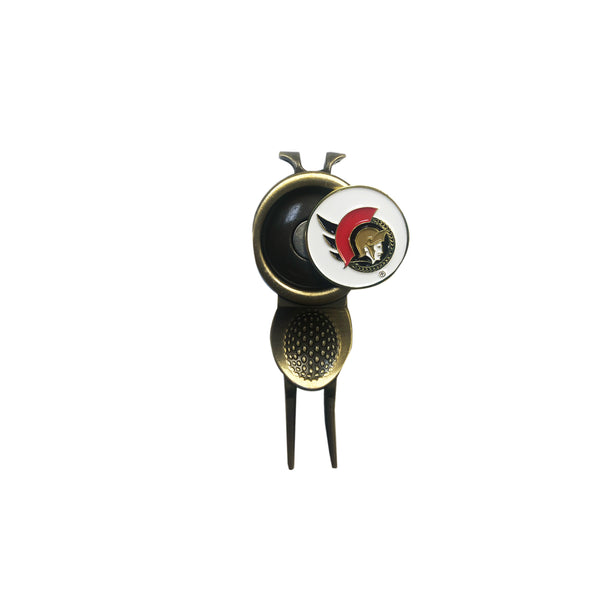 Brass Divot Tool w/Ball Marker Ottawa Senators