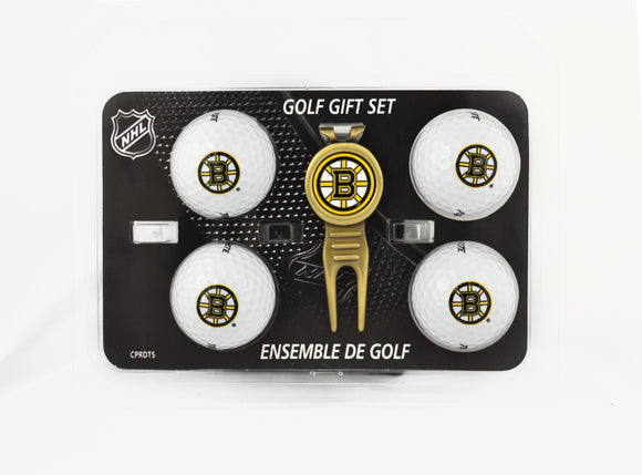 Boston Bruins Divot Tool & 4 Ball Gift Set