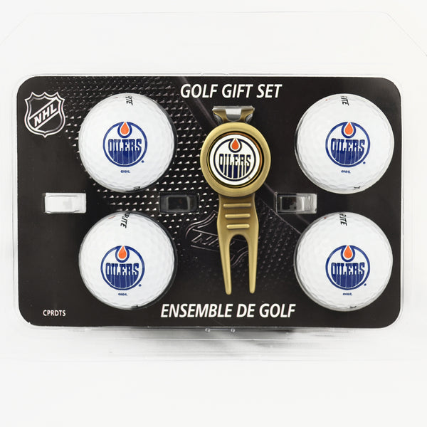 Edmonton Oilers Divot Tool & 4 Ball Gift Set