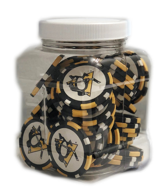 25 NHL Poker Chips Pittsburgh Penguins